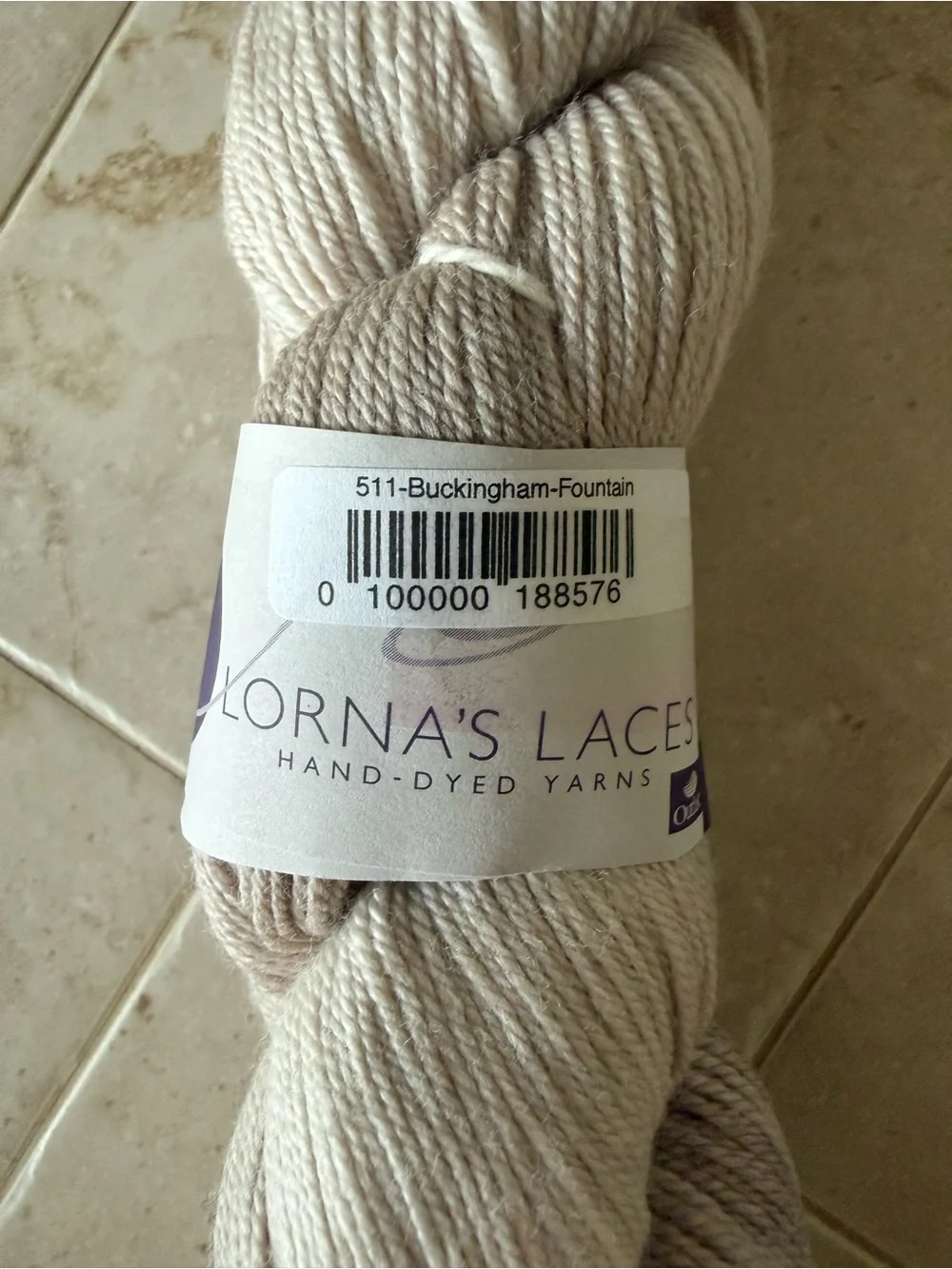 Lorna's Laces Hand-Dyed Yarn - Buckingham Fountain (Cream/Taupe)